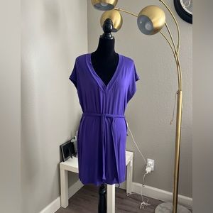 Victoria’s Secret Women Short Sleeve V Neck Top Tunic Blouse Belted Size Small